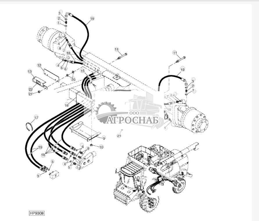 Four-Wheel Drive Lines And Hoses (From Flow Control Valve To Cam Lobe Motors) 9550 ( 